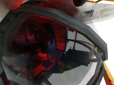 Submarine Low-poly 3D model 2