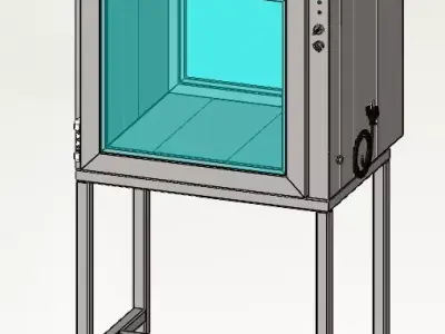 Static Passbox 600x600x600 For Clean Room Full CAD design 3D model