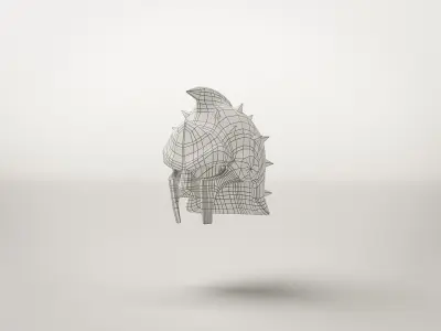 Roman Gladiator Helm Armor Low-poly 3D model