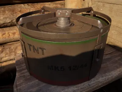 British WW2 Mk5 Anti-Tank Mine  3D model