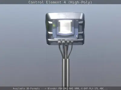 Control Element 4 High-Poly Version 3D model
