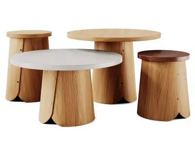 Sancal Tab Coffee Table Set 3D model