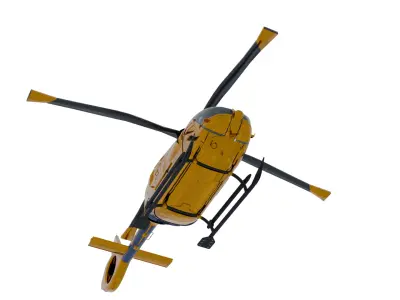 Helicopter Low-poly 3D model 15