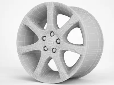 Volvo S60 rims collection 3D model