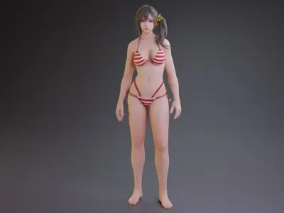 bikini girl 3D model