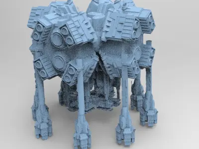  Elven Sci-Fi Dome Arch Tower 6 3D model