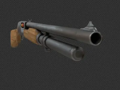 Shotgon shotgun Free low-poly 3D model