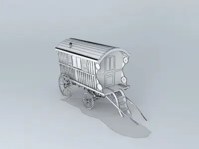 HALLOWEEN Gypsy Wagon Free 3D model