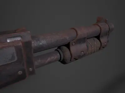 shotgun for zombie games  Low-poly 3D model