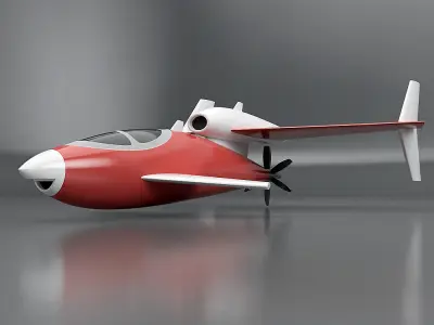 Sharky skywater jet 3d printable concept 3D print model
