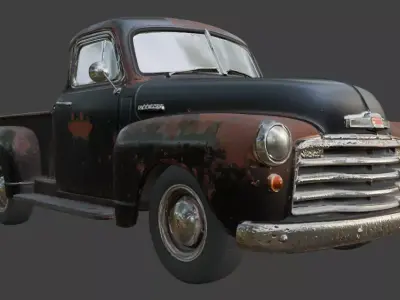 Vintage Rusty Pickup Truck 3D Model 3D model 36