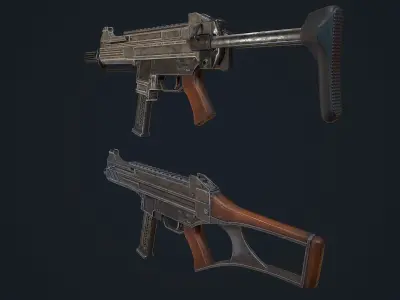 Criket gun Low-poly 3D model