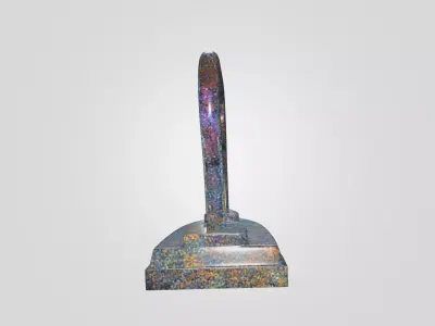 Old Metal Pressing Iron Prop 3D Model Free low-poly 3D model