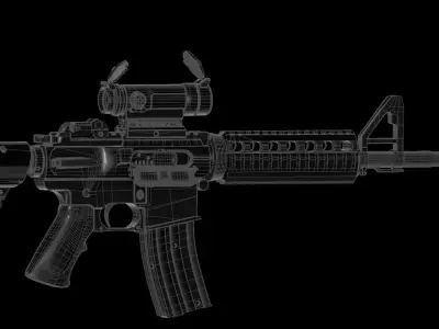 M4 rifle Free low-poly 3D model