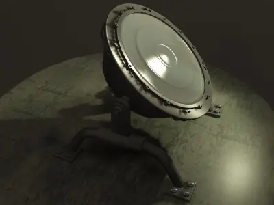 Flood Light Low-poly 3D model