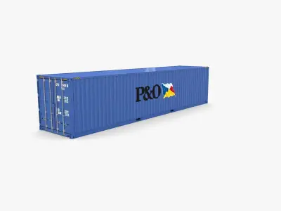40ft Shipping Container PO v1 3D model