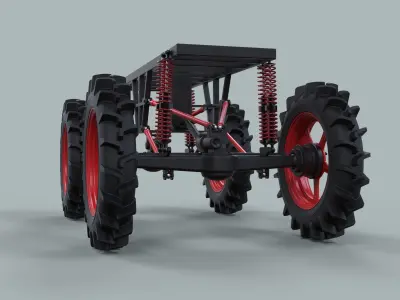 Chassis of Hill and Hole truck 3D model