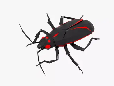 Bug low poly Low-poly 3D model