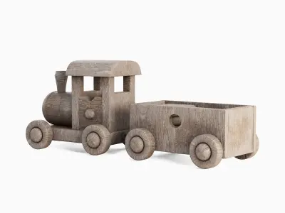 Wooden Toy Train 03 3D model