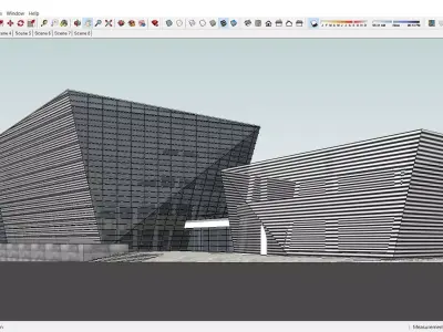 Sketchup Commercial Office Complex 208 3D model