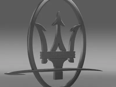 maserati logo 3D model from CGTrader