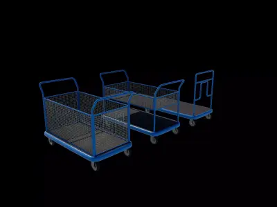 Warehouse Trolleys 3D model