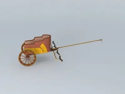 Trolley horse drawn carriage Free 3D model