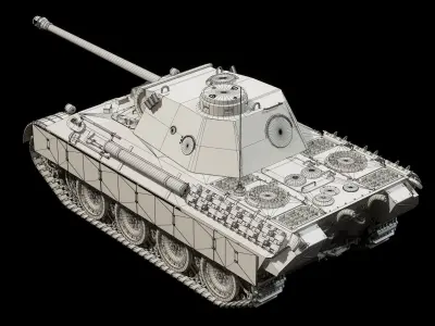 Panther Ausf D - Base Mesh 3D model