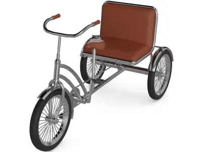 2person Classic Tricycle 3D model