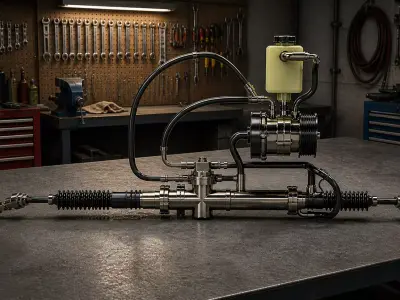 Hydraulic Steering Rack System Model 3D model