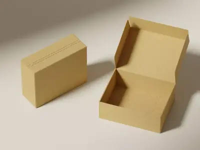 the airplane box in open type and close type Free 3D model