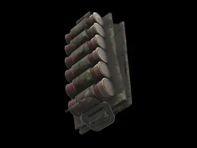 shotgun shell pouch 02 3D model