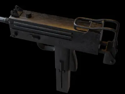 Mac 10 Smg Rifle Gun Assault Rifle Gun Weapon  3D Model Low-poly 3D model