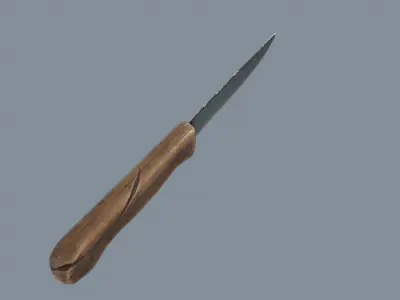 Stylized Knife Low-poly 3D model 2