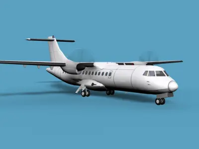 ATR  ATR-42-500 Unmarked 2 3D model