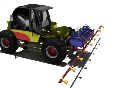 Agricultural Tractor Free 3D model