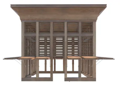 Wood Pergola 3D model
