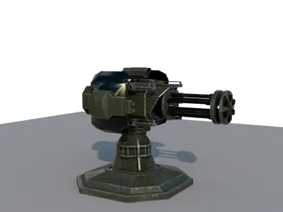 Tower defense Turret for Tower Defense style games 3D model