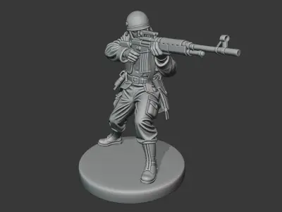German Soldier with weapon 3d scan print 3D model