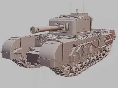Churchill Mk VII British Heavy Infantry Tank WWII 3D Printable  3D print model