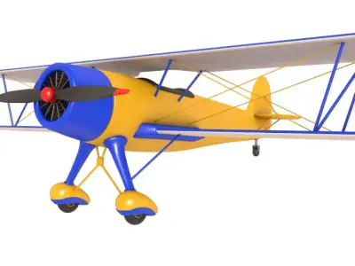 Biplane 3D model get