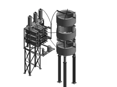 3D Capaitor bank Revit Family  3D model