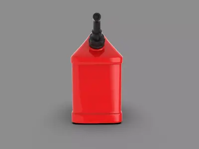 Red Plastic Fuel Can Gasoline Jerry Can 3D Model Low-poly 3D model