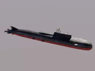 Submarine Oscar II Low Poly Model 3D model