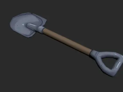 Shovel Low-poly 3D model shop