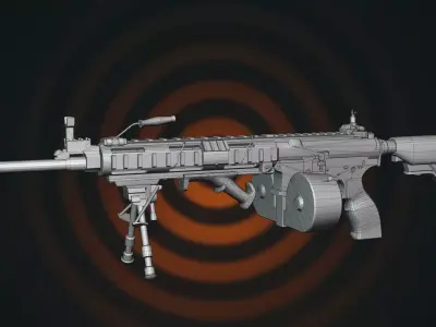 Heavy Squad Automatic Weapon  Iron Behemoth 3D model