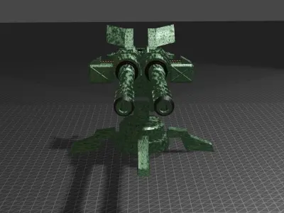 Alien Shooter Turret Replica Low-poly 3D model
