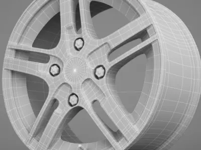4go wheel rims 3D model by VisuArt3D