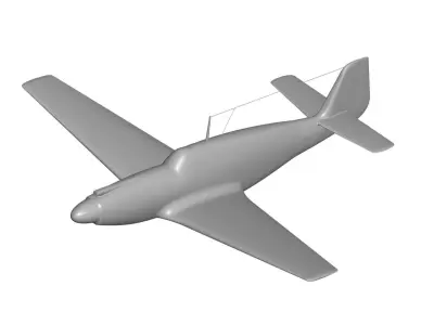 North American P-51 Mustang 3D model 3