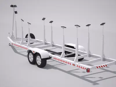 Sailboat Trailer 3D model